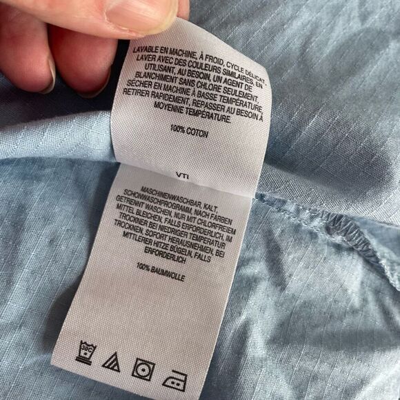 Columbia Sleeveless Button Down Shirt Blue Cotton M - Picture 7 of 7